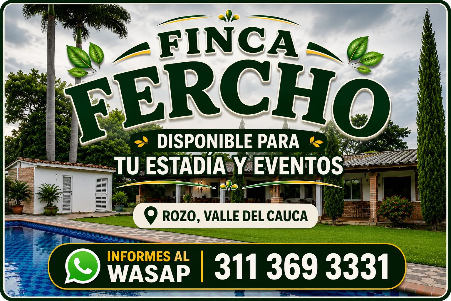Finca Fercho – estadías y eventos en Rozo